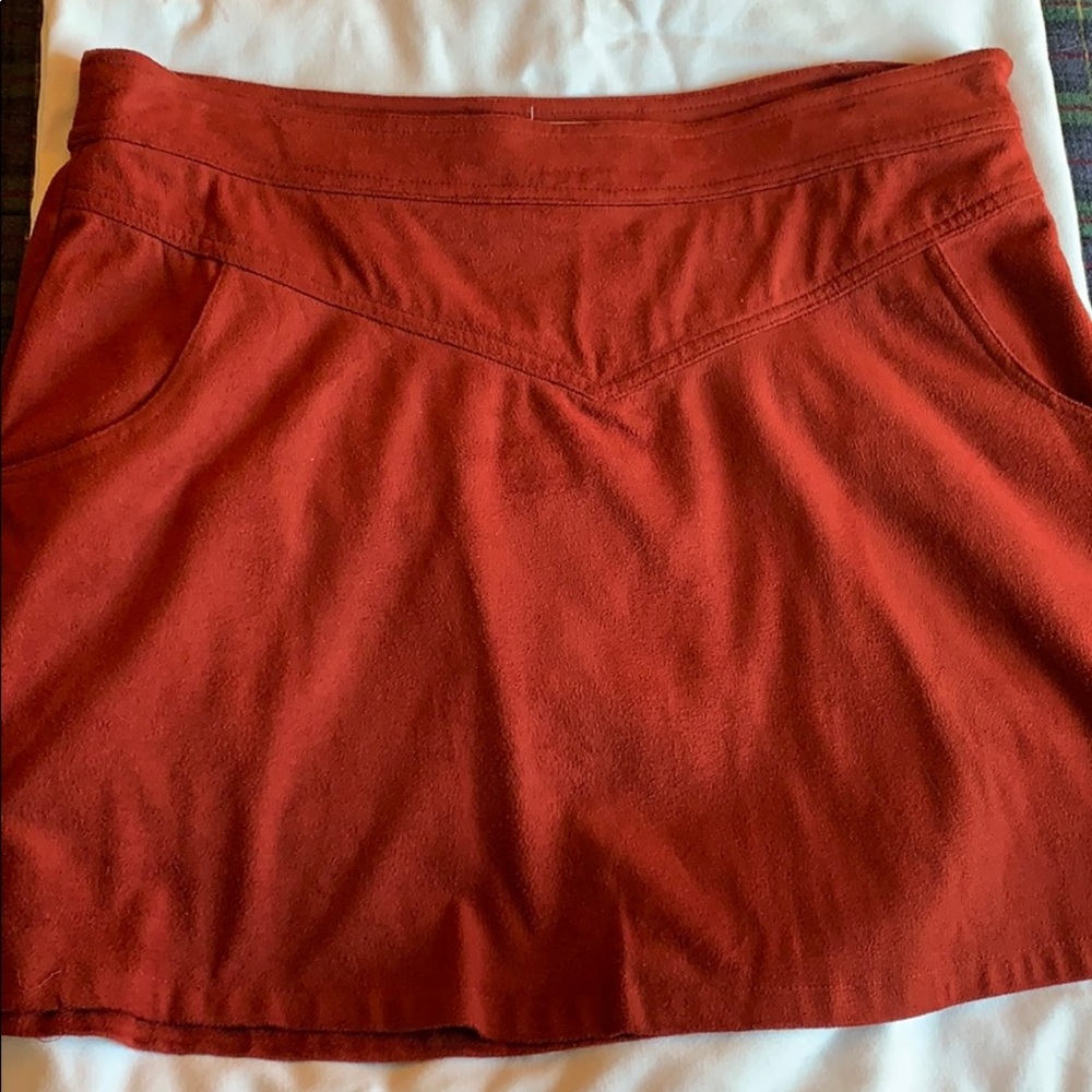 Suede skirt